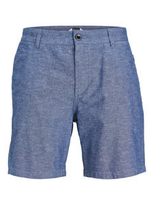 JACK & JONES Ace Summer Linen Blend Short regular fit, heren shorts, licht denim melange