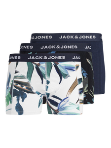 JACK & JONES Jaclouis trunks (3-pack), heren boxers normale lengte, zwart, grijs en wit
