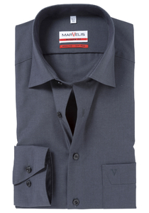 MARVELIS modern fit overhemd, antraciet grijs