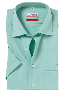 MARVELIS Modern Fit, overhemd korte mouw, licht groen