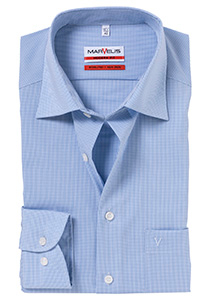 MARVELIS modern fit overhemd, blauw met wit geruit