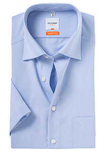 OLYMP Luxor modern fit overhemd, korte mouw, lichtblauw 