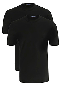 SCHIESSER American T-shirts (2-pack), O-hals,, zwart