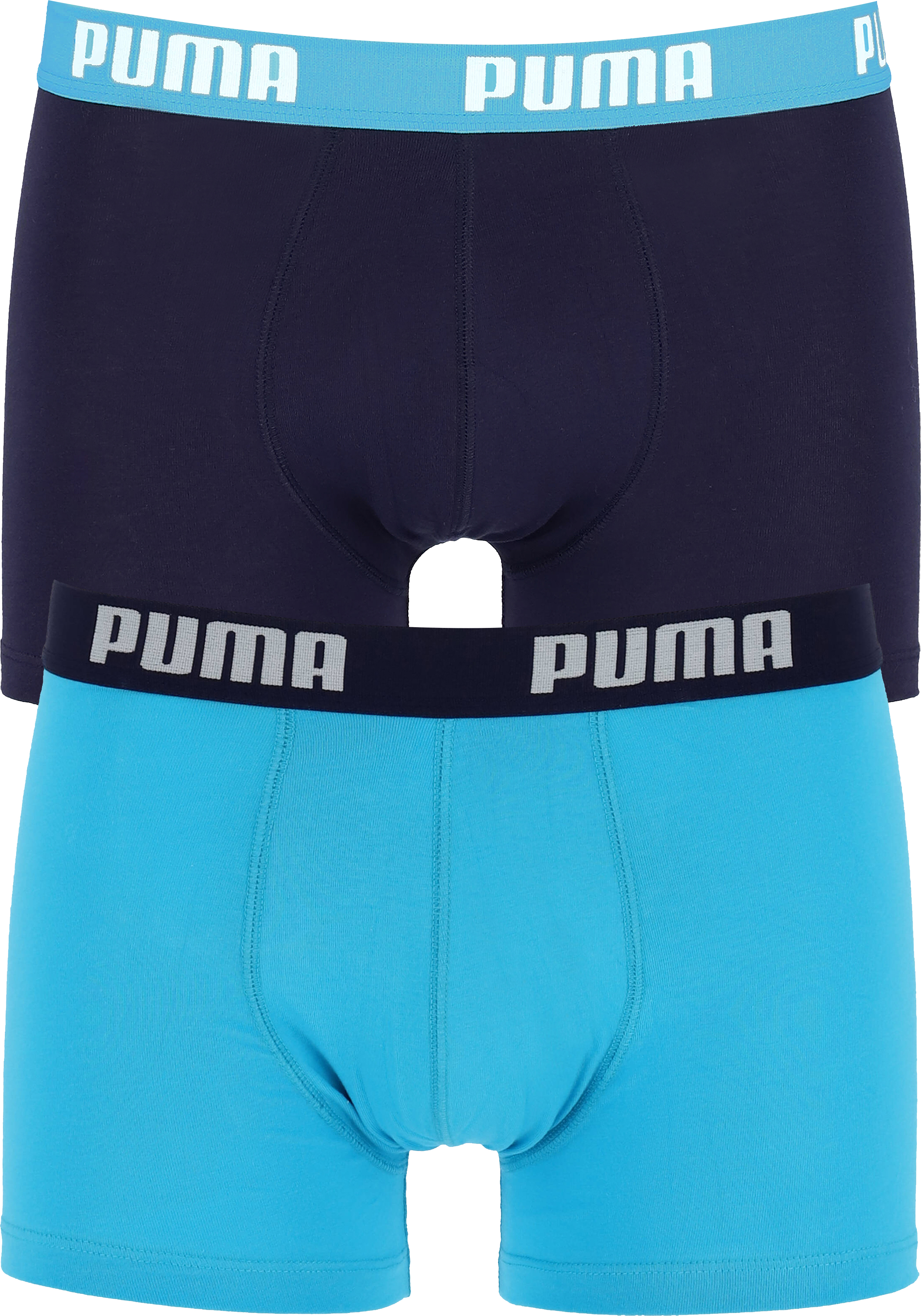 Puma Basic heren (2-pack), aqua en blauw - vakantie DEALS: bestel vele artikelen van topmerken korting