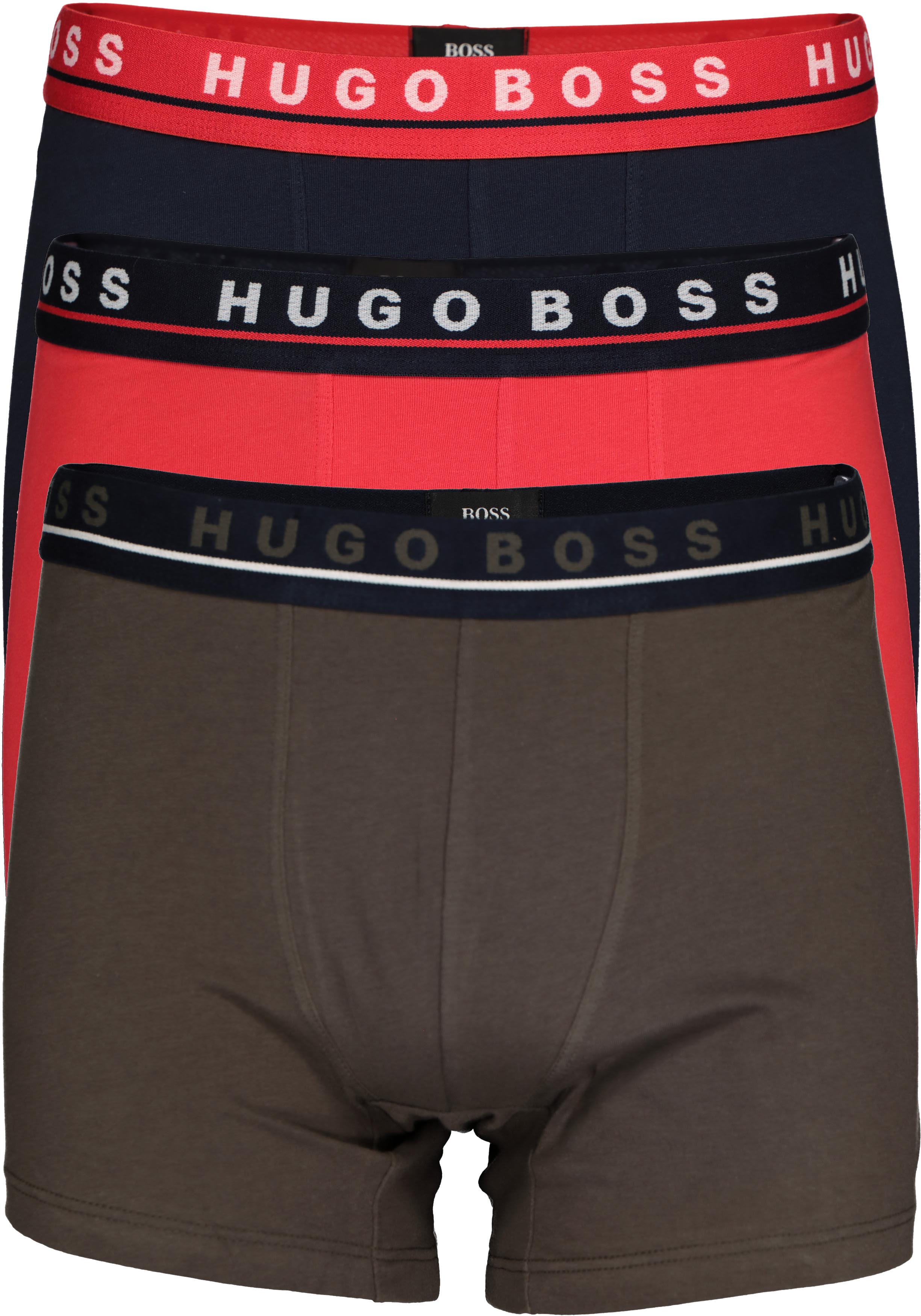 HUGO BOSS boxer brief (3-pack), heren boxers normale lengte, blauw, rood... - SALE tot 50% korting - verzending retour