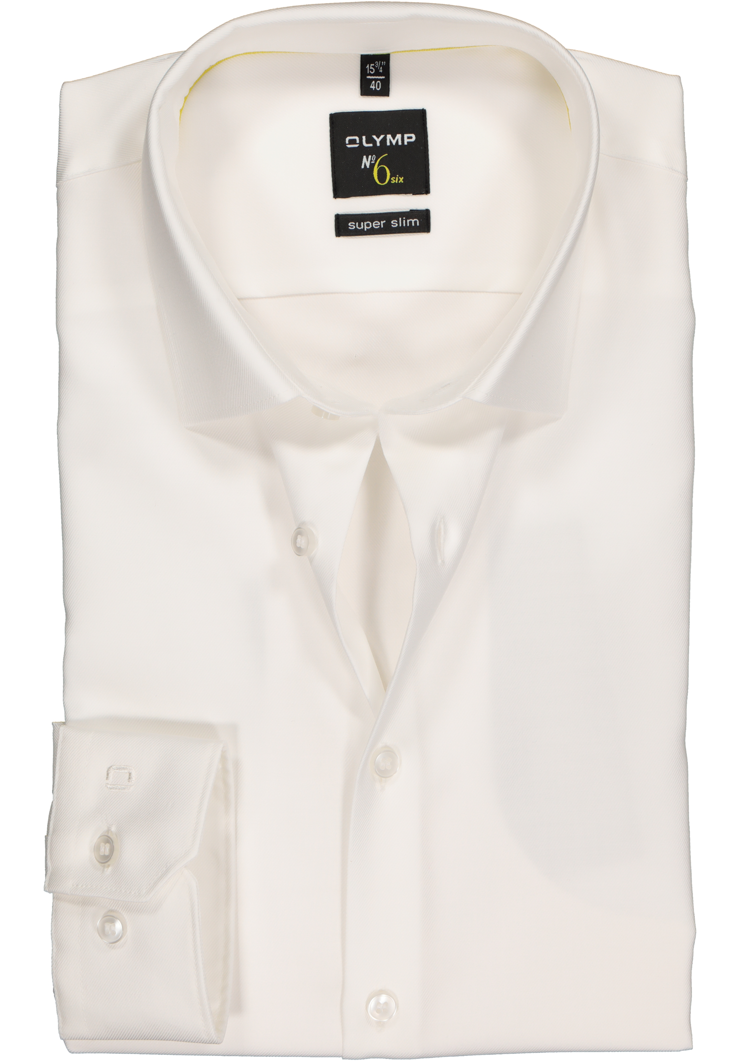 OLYMP No. Six super slim fit overhemd, off white twill - vakantie DEALS: bestel vele van topmerken met korting