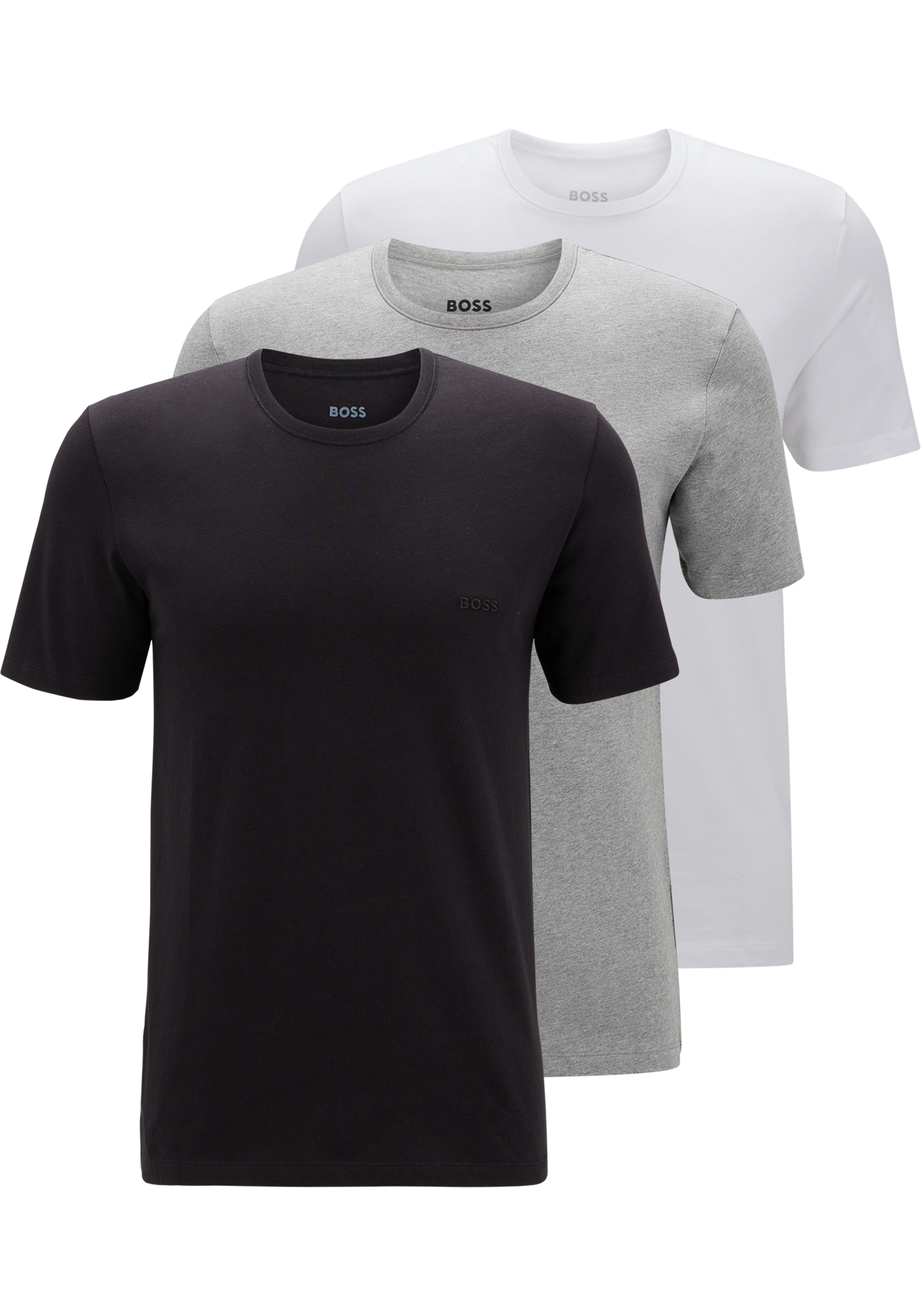 BOSS Classic T-shirts regular fit (3-pack), heren T-shirts O-hals,... - SALE tot 70% korting