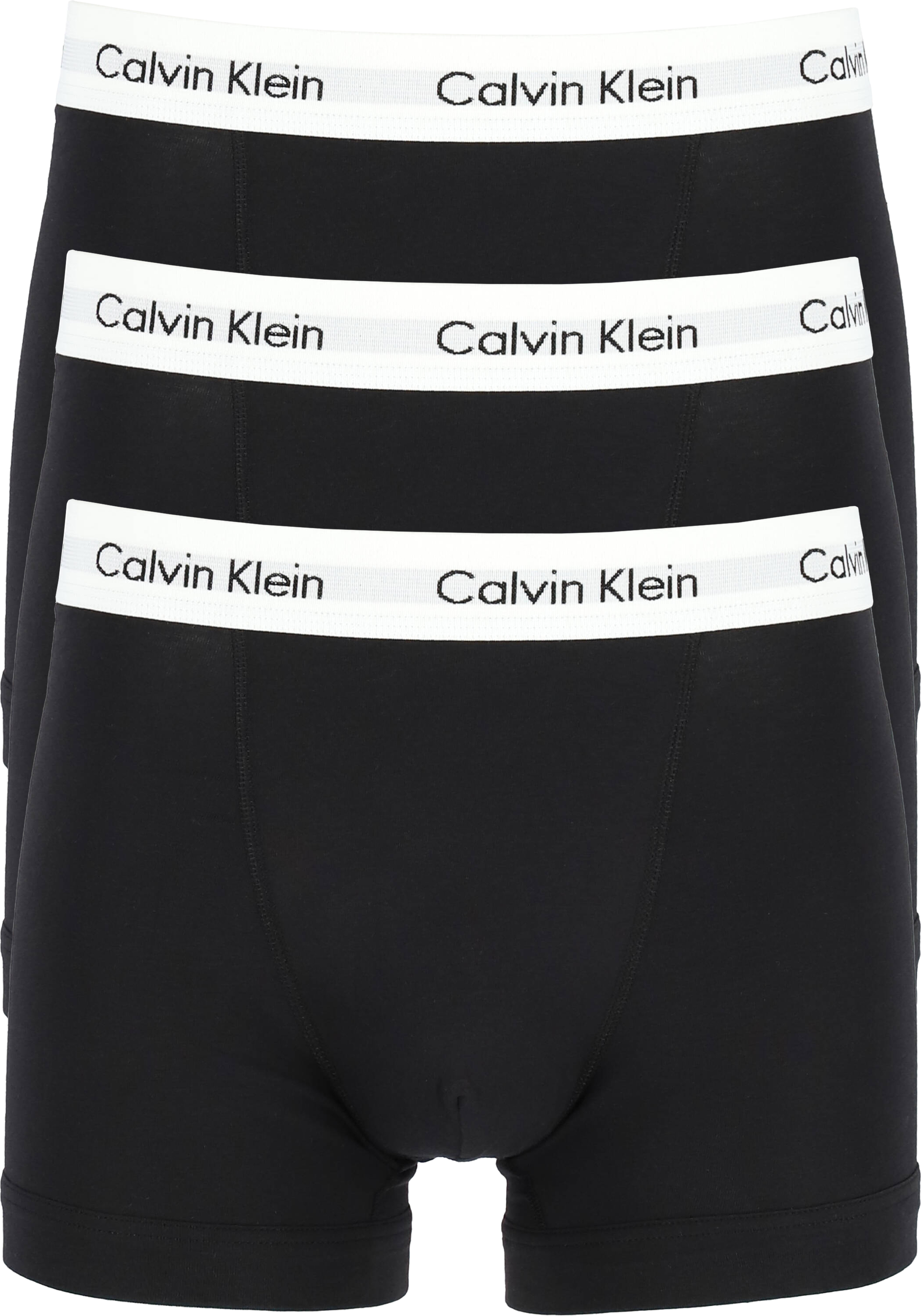 T Respect Voorlopige Calvin Klein Trunks (3-pack), zwart - Gratis bezorgd