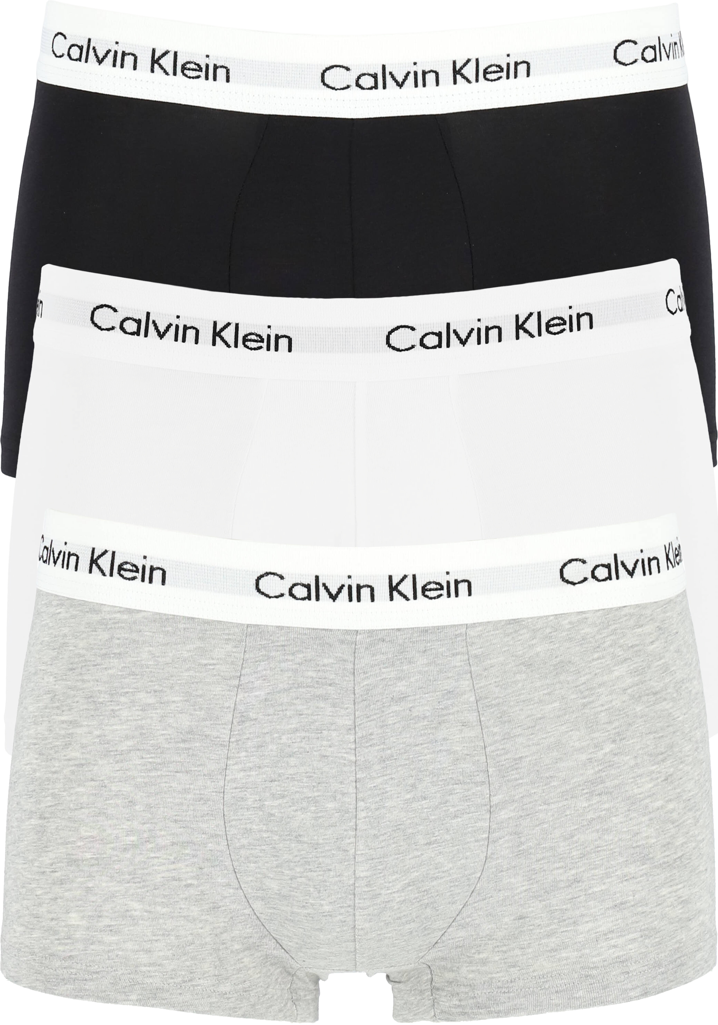 Heren Kleding voor voor Ondergoed Calvin Klein Low Rise Trunks 3 Pack Grey in het Grijs voor heren 