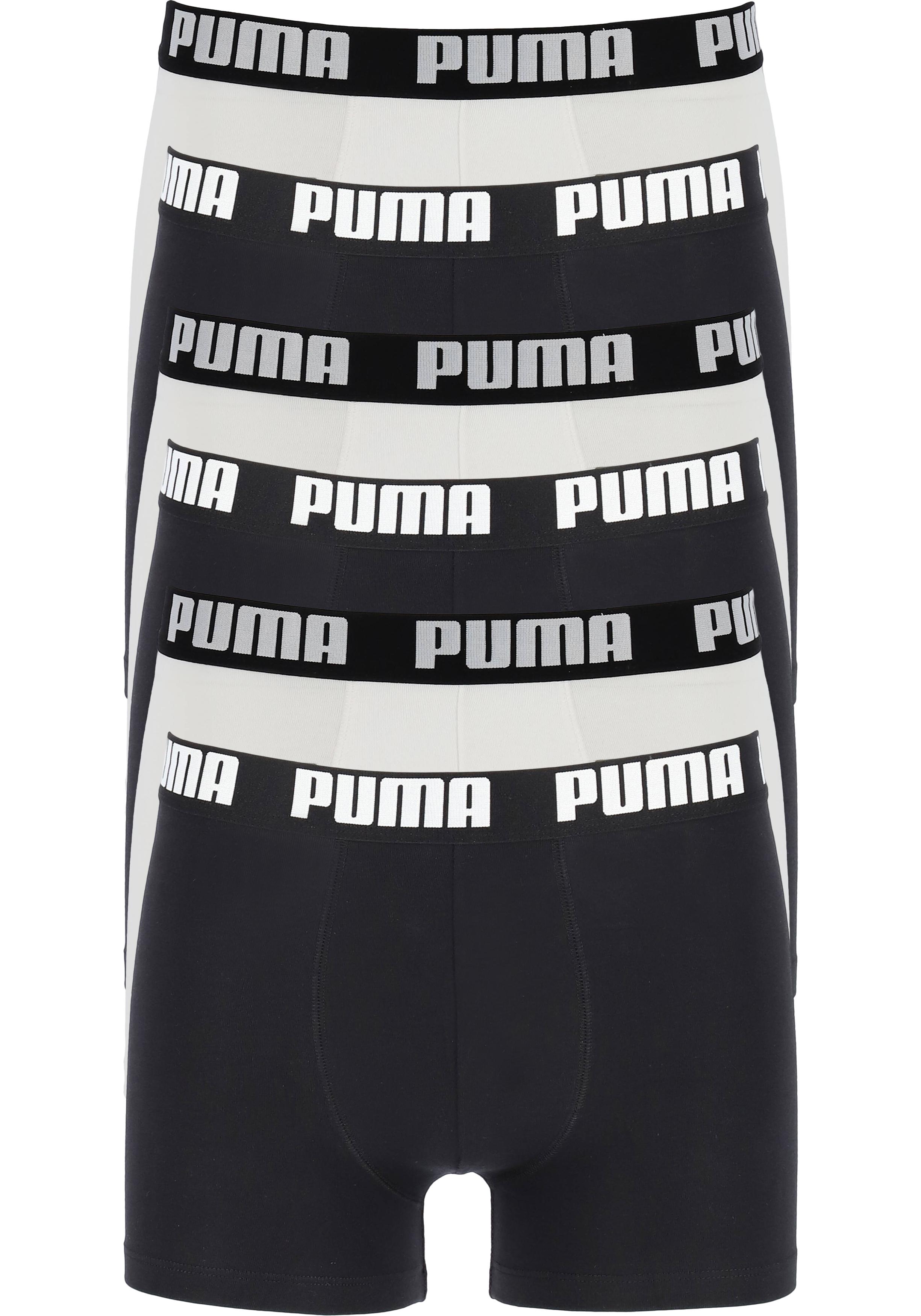 Puma Basic Boxer heren (6-pack), zwart wit Shop de nieuwste