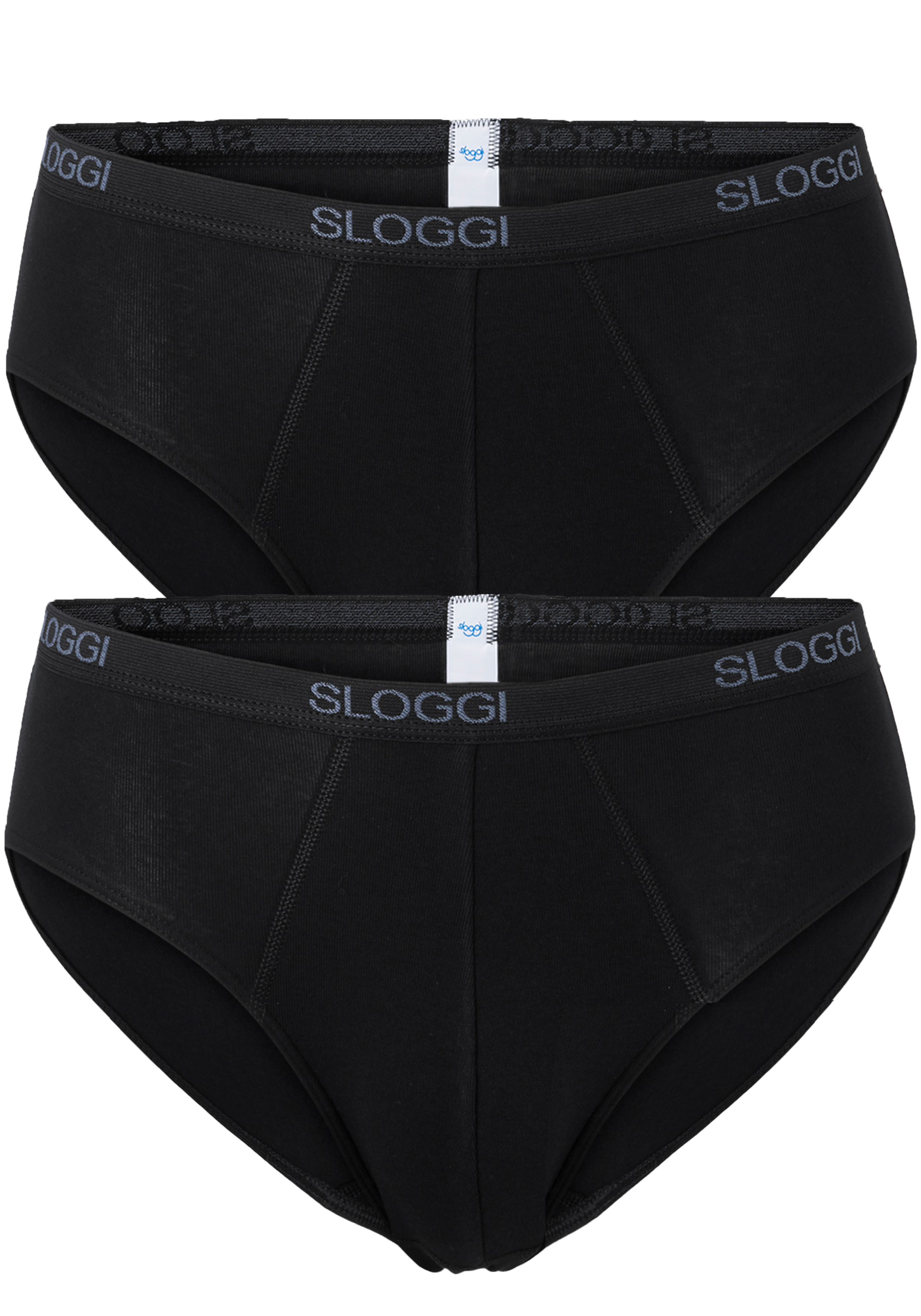 Sloggi Men Basic Midi, heren slips (2-pack), zwart - Shop voorjaarsmode
