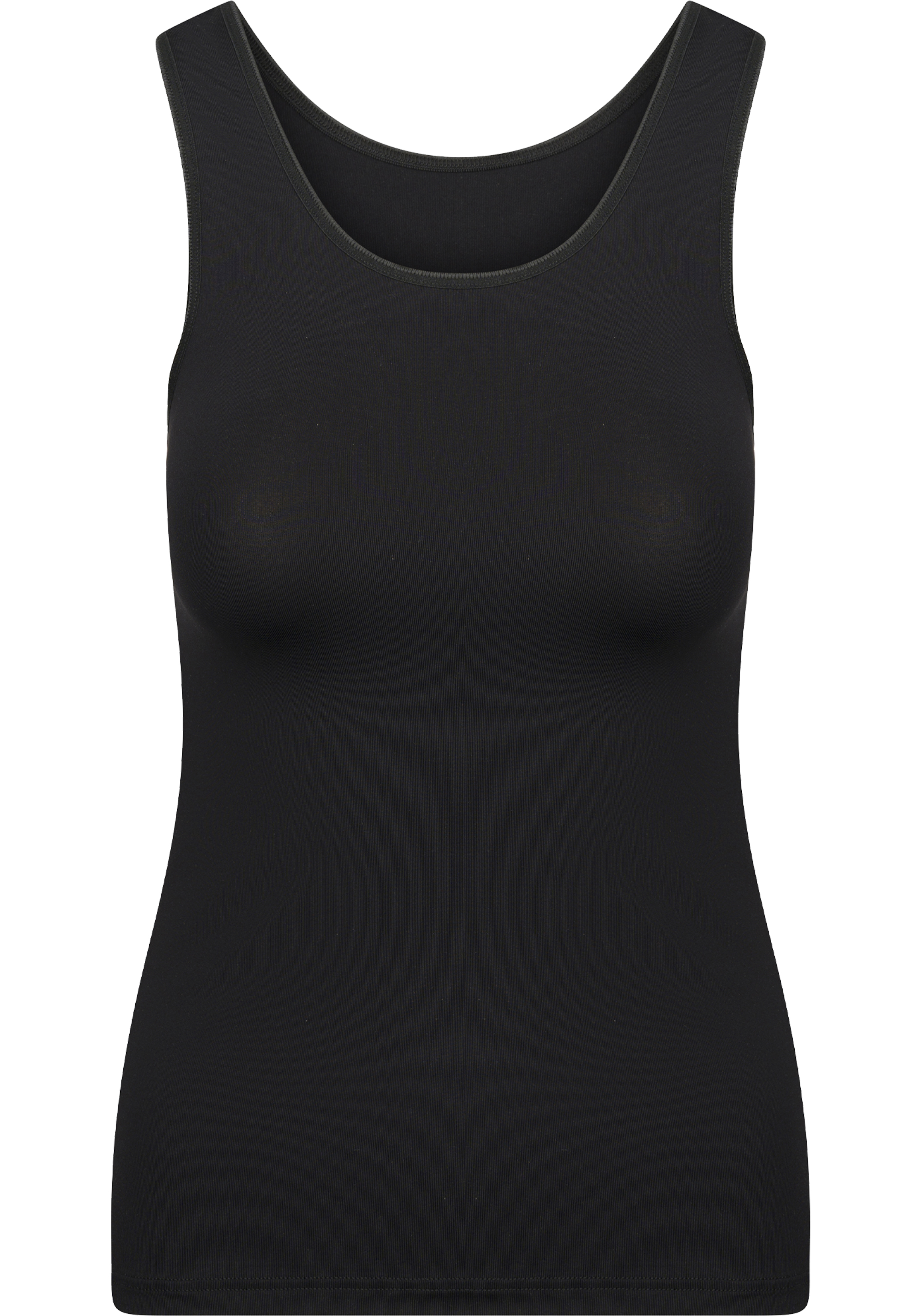 een buik Voorlopige naam RJ Bodywear Pure Color dames top (1-pack), hemdje met brede banden, zwart -  Shop de nieuwste voorjaarsmode