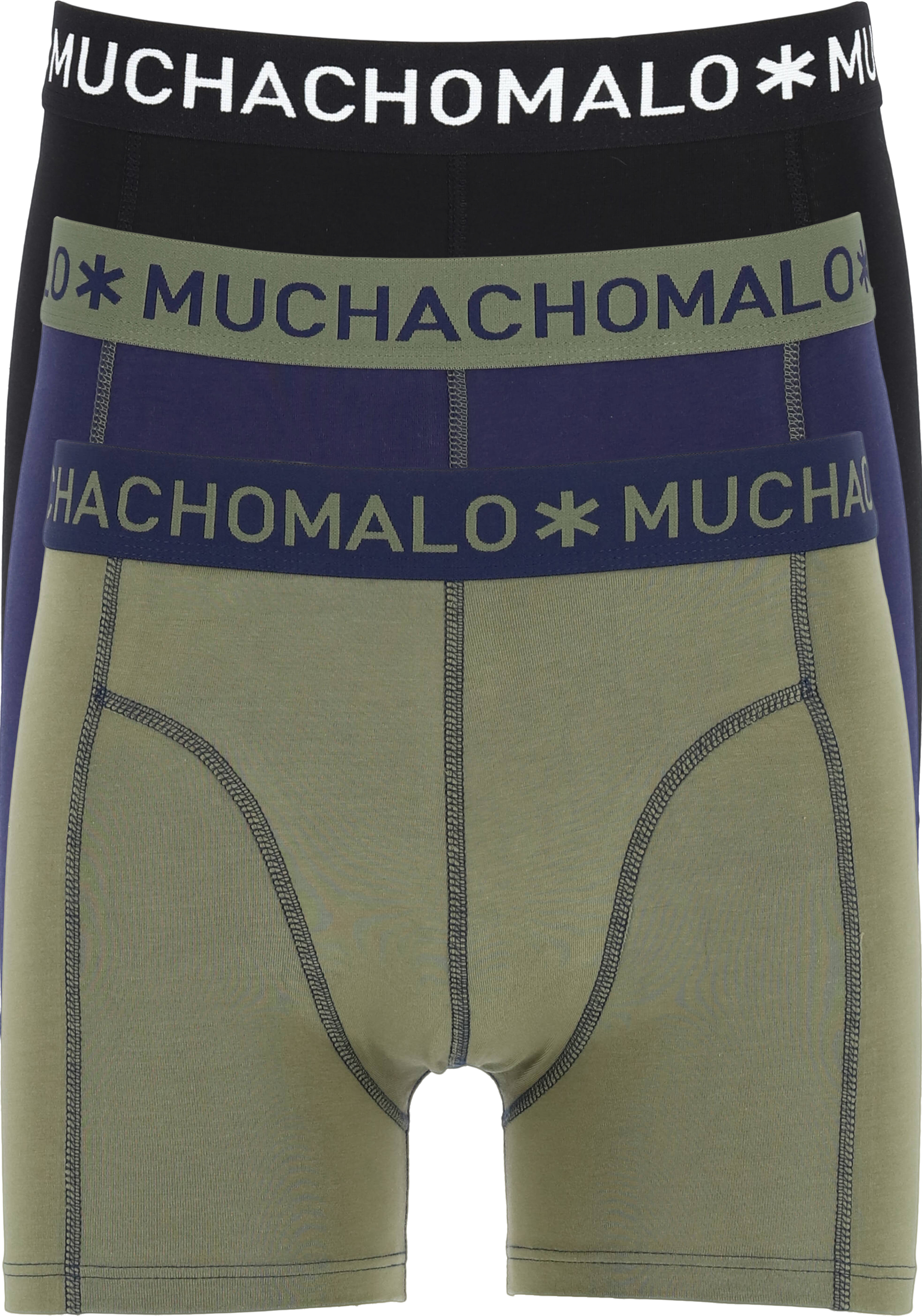straal salon Aanhankelijk Muchachomalo boxershorts, 3-pack, blauw, groen, zwart - Gratis bezorgd