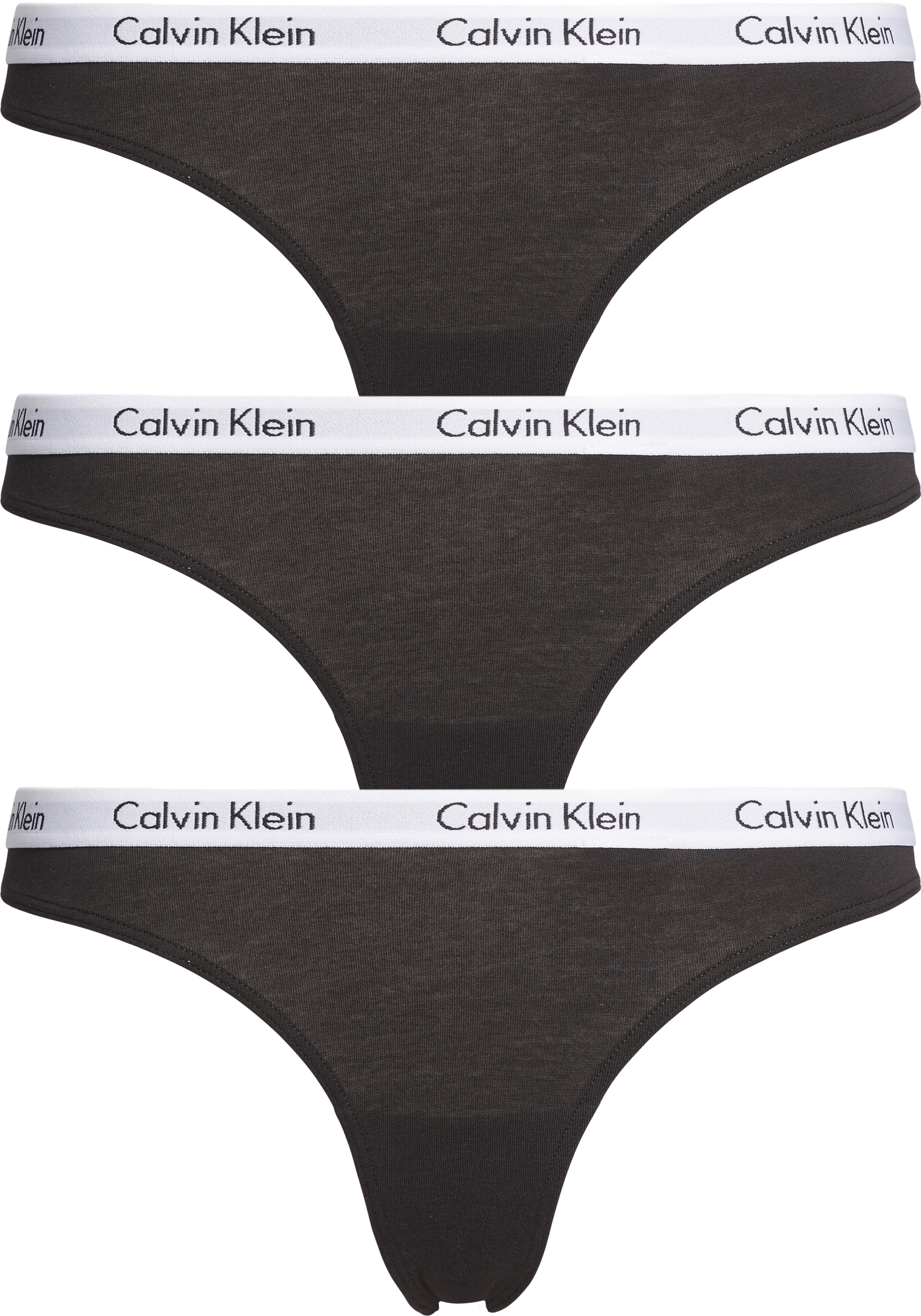 Intact kans dronken Calvin Klein dames strings (3-pack), zwart - Shop de nieuwste voorjaarsmode