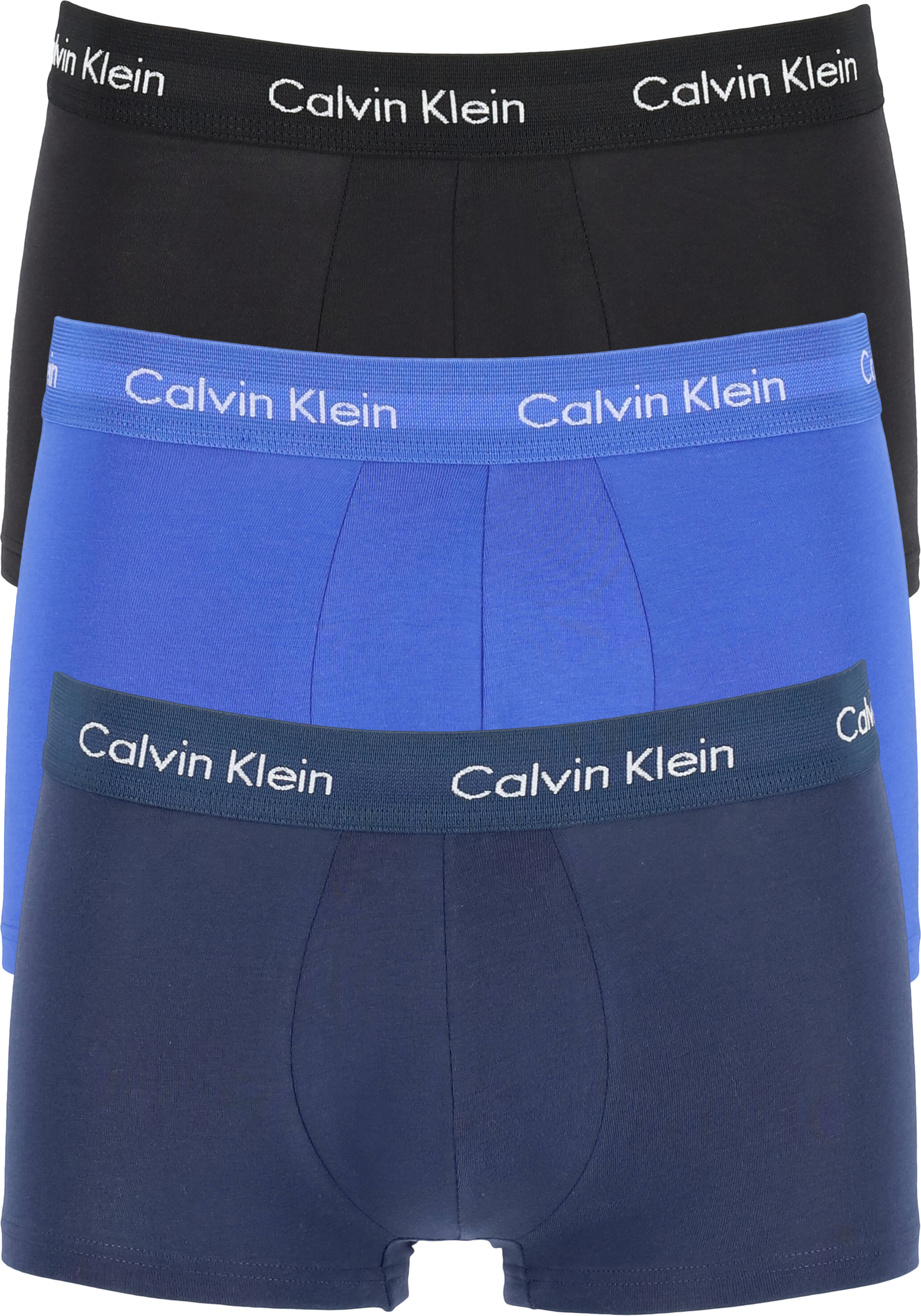 Uitvoerder Bungalow Koningin Calvin Klein low rise trunks (3-pack), lage heren boxers kort, kobalt,... -  SALE tot 70% korting