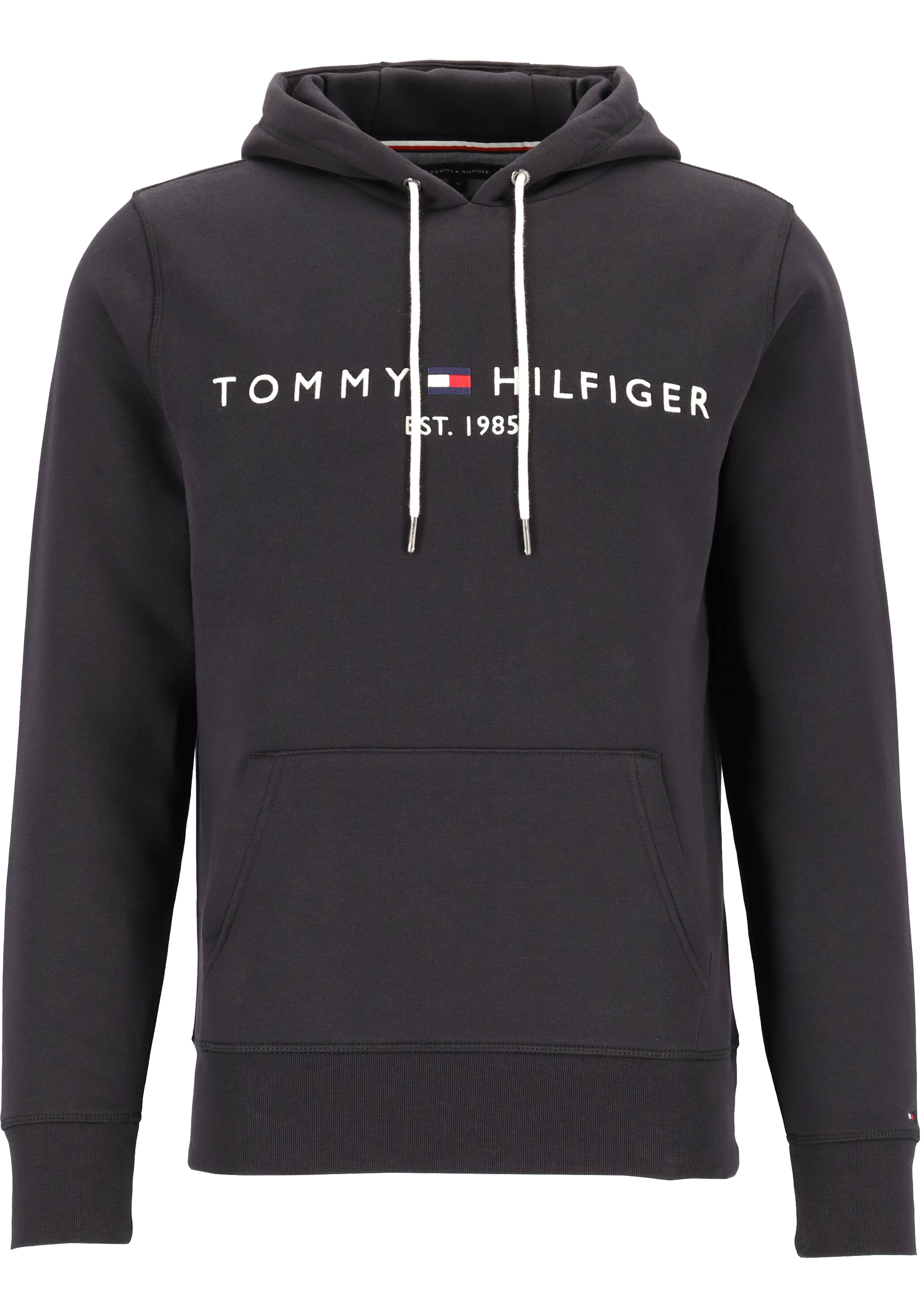 doorgaan met meester tactiek Tommy Hilfiger Core Tommy logo hoody, regular fit heren sweathoodie, zwart  - Zomer SALE tot 50% korting
