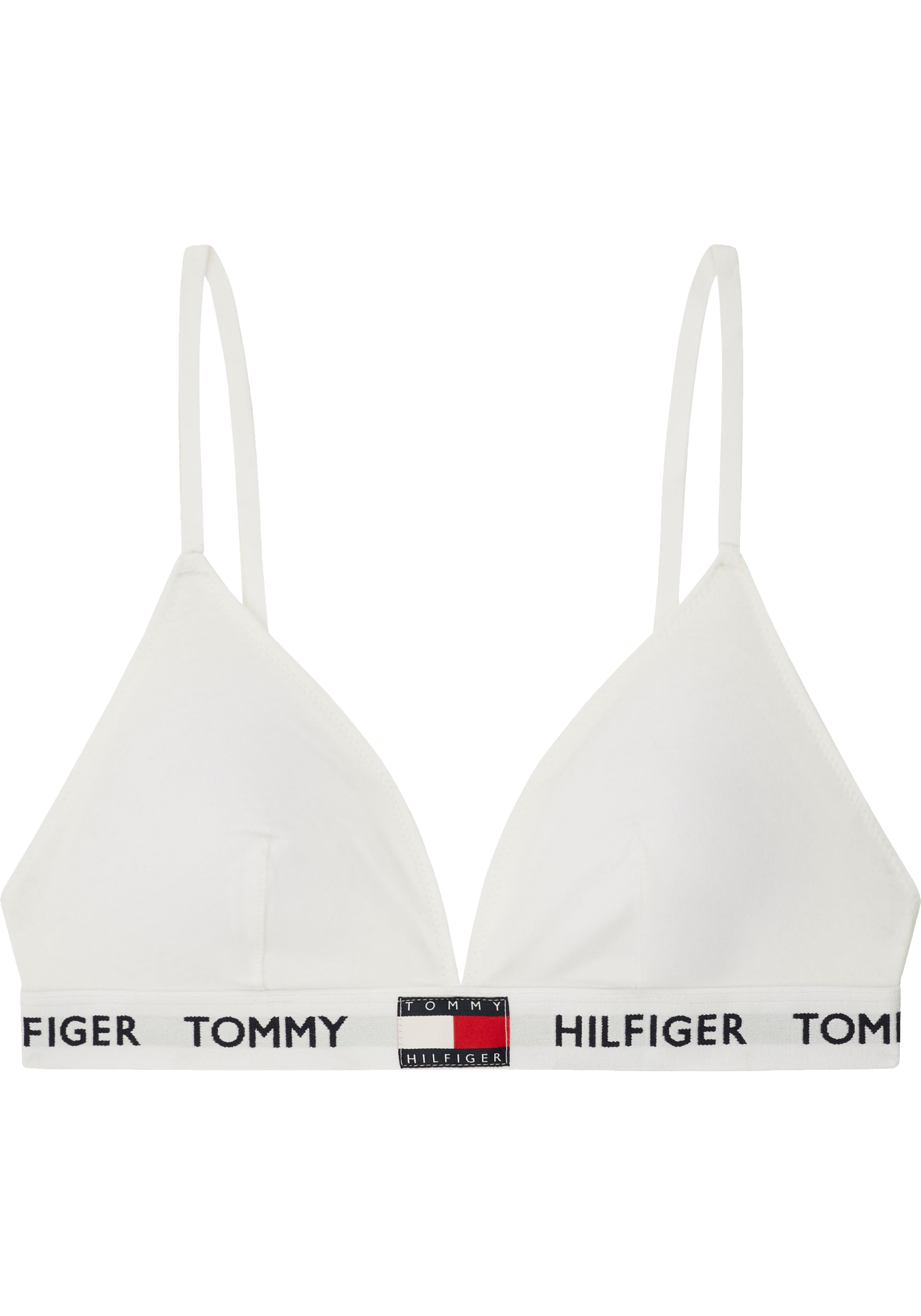 Tommy Hilfiger dames Tommy 85 triangel BH, katoen gevoerd, wit - nieuwste voorjaarsmode