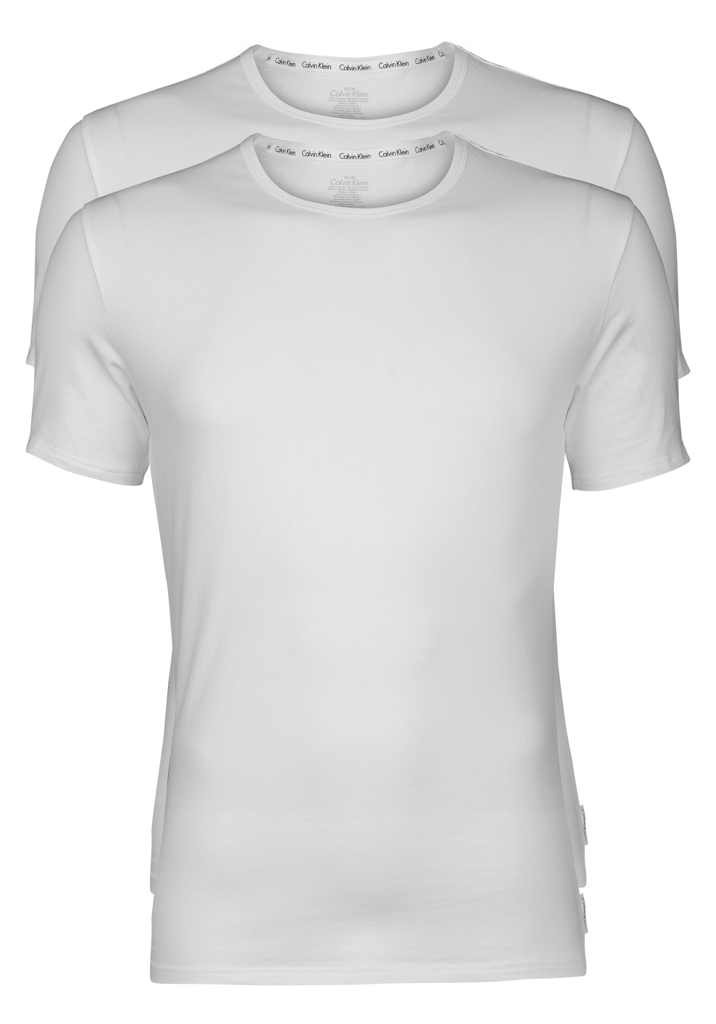 Calvin Klein Modern Cotton stretch T-shirts (2-pack), O-hals, wit -...