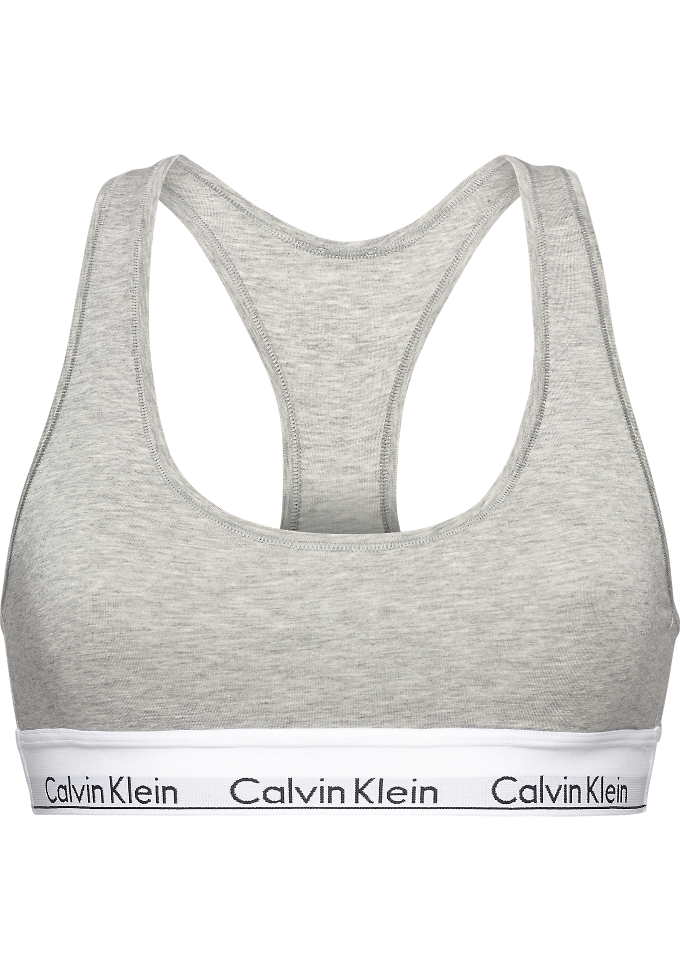 Calvin dames Modern Cotton bralette top, ongevoerd, grijs - tot 50% korting - Gratis verzending en retour