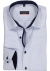 ETERNA modern fit overhemd, mouwlengte 7, structuur heren overhemd, lichtblauw met wit (donkerblauw contrast)