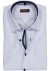 ETERNA modern fit overhemd, korte mouw, structuur heren overhemd, lichtblauw met wit (donkerblauw contrast)