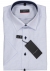 ETERNA modern fit overhemd, korte mouw, structuur heren overhemd, lichtblauw met wit (donkerblauw contrast)
