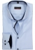 ETERNA modern fit overhemd, niet doorschijnend twill heren overhemd, lichtblauw (donkerblauw contrast)
