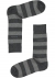 HUGO BOSS Block Stripe (2-pack), herensokken katoen, antraciet en gestreept