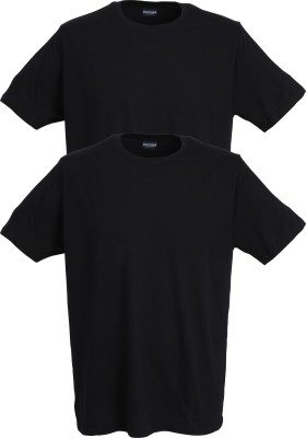 Ceceba heren T-shirts regular fit (2-pack), O-hals, zwart