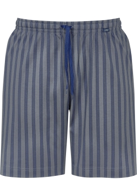Mey pyjamabroek kort, Cranbourne, blauw met grijs gestreept