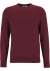 Calvin Klein superior wool crew neck sweater, heren pullover O-hals, donkerrood