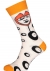 Spiri Socks The Watcher, unisex sokken, wit met oranje