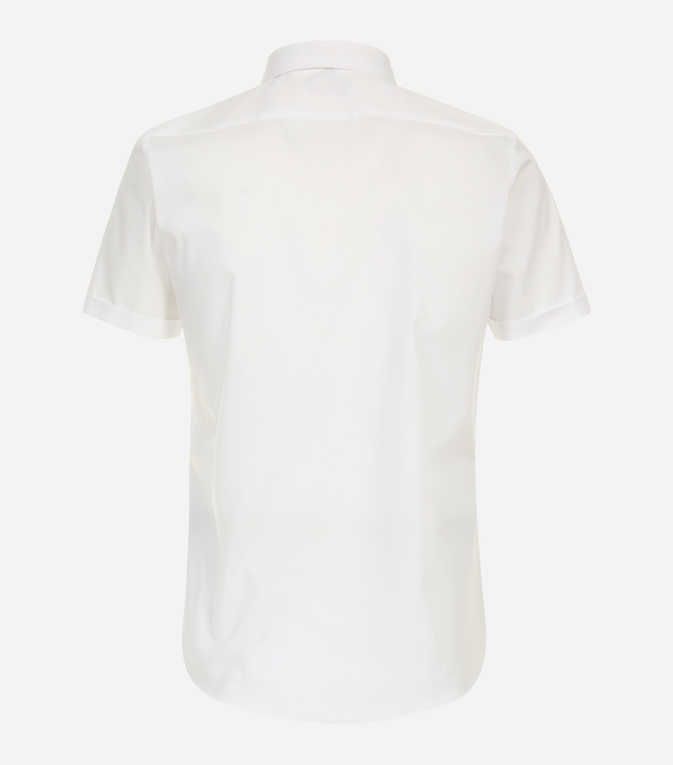 Redmond slim fit overhemd, korte mouw, popeline, wit