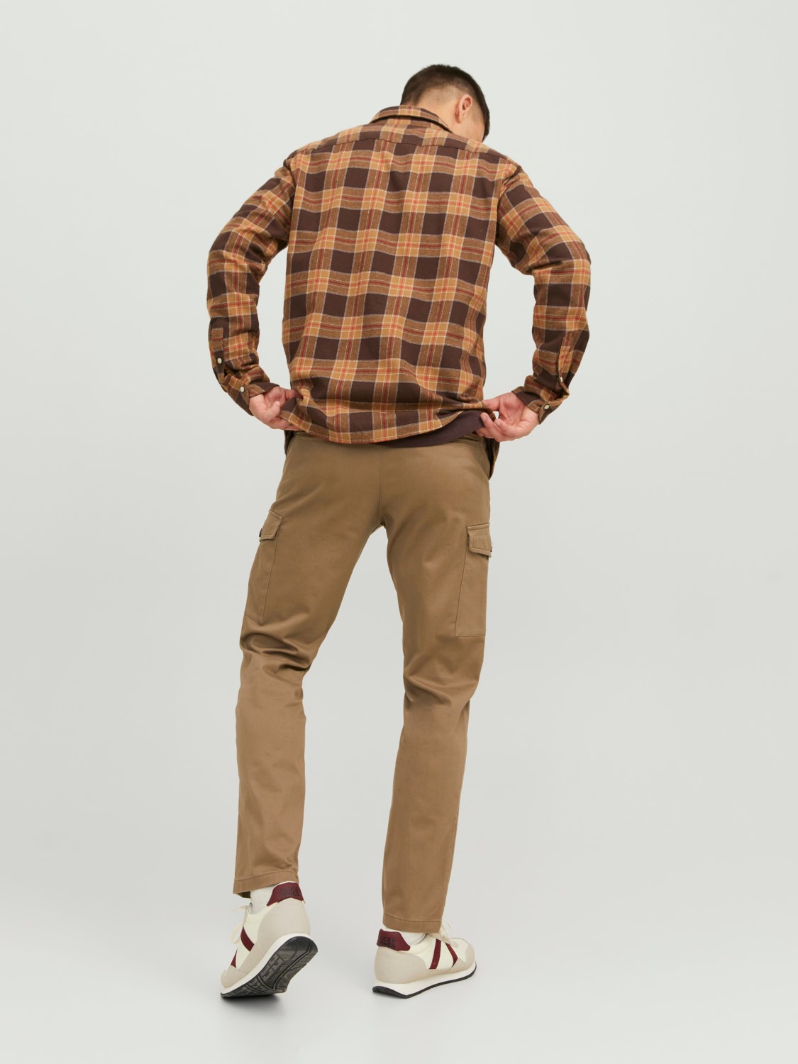 JACK & JONES Ollie Bowie Cargo loose fit, heren cargo broek, beige