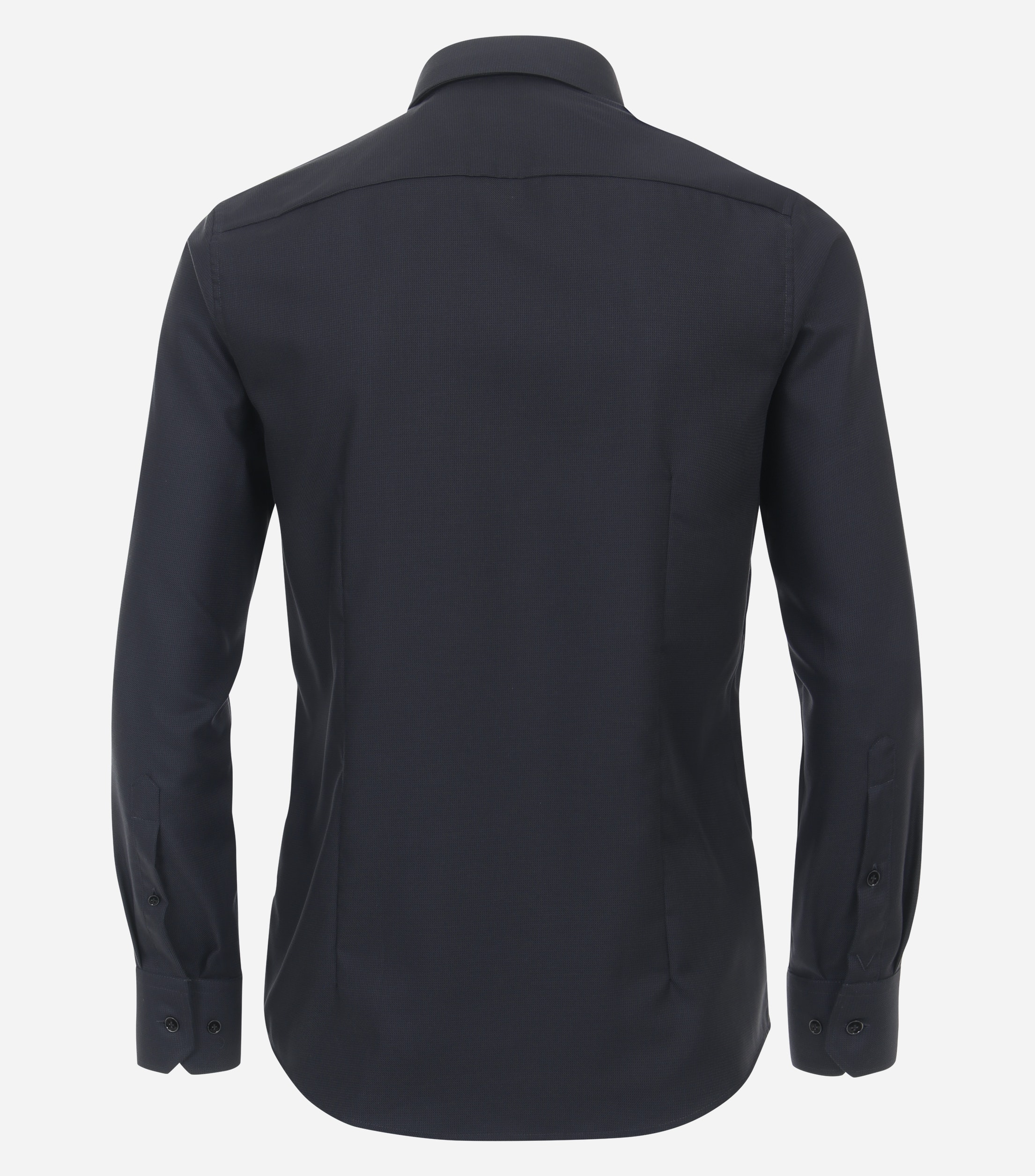 VENTI modern fit overhemd, structuur, zwart