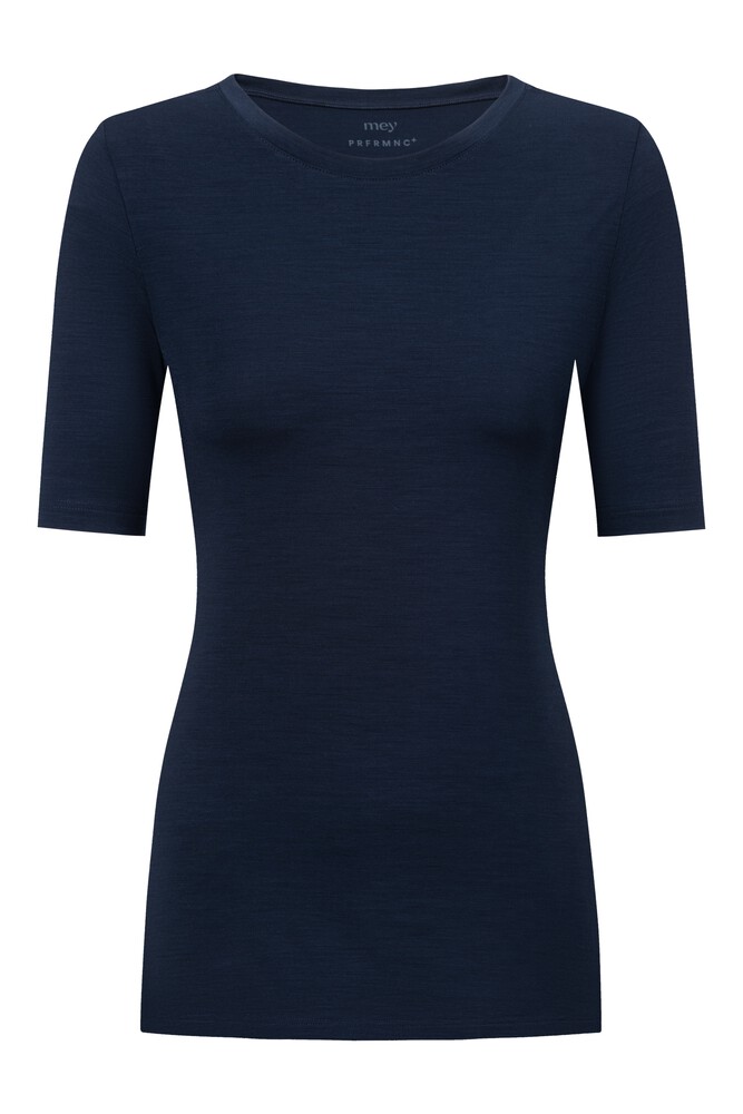 Mey dames T-shirt Prfrmnc+, thermo T-shirt korte mouw met O-hals donkerblauw