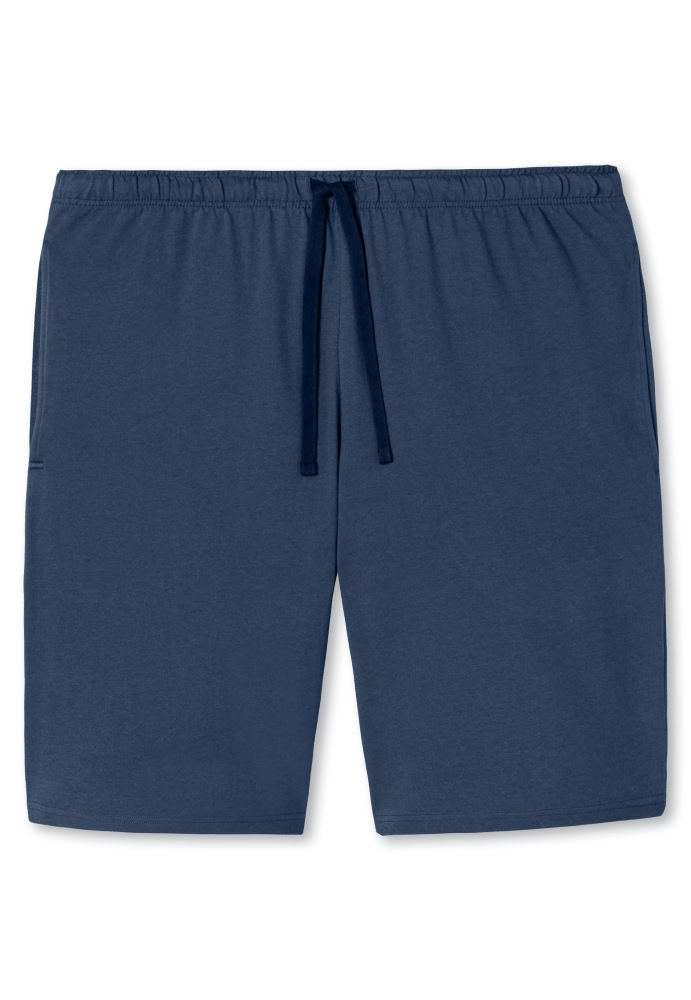 SCHIESSER Mix + Relax Short, heren korte pyjama- of loungebroek, royaalblauw dessin