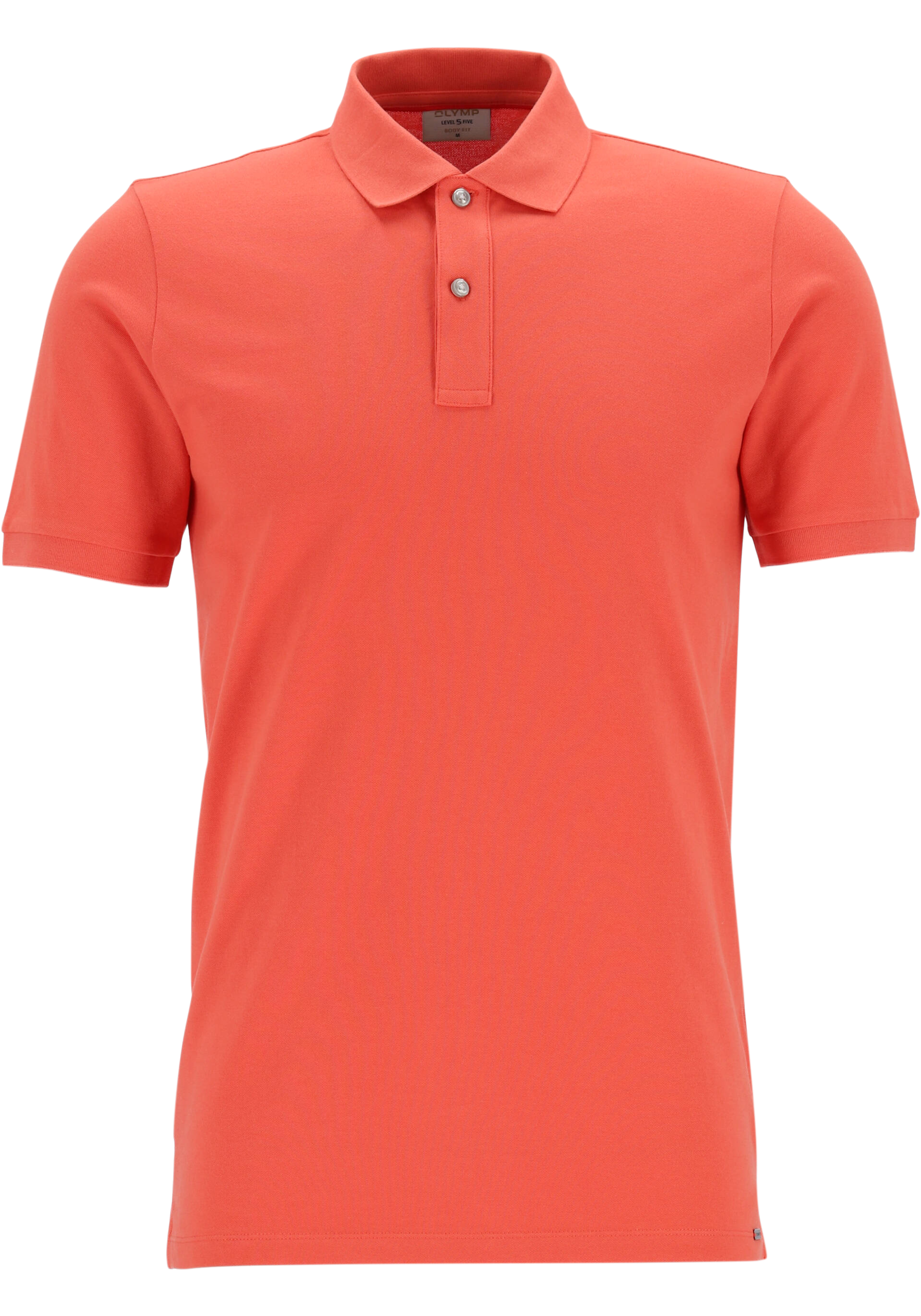 OLYMP Polo Level 5 Classic, slim fit polo, oranje