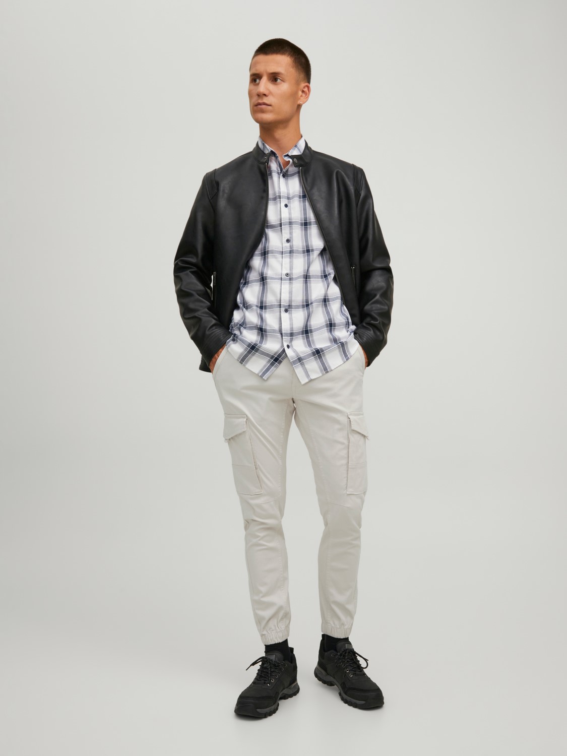 JACK & JONES Paul Lake Cargo loose fit, heren cargo broek, beige
