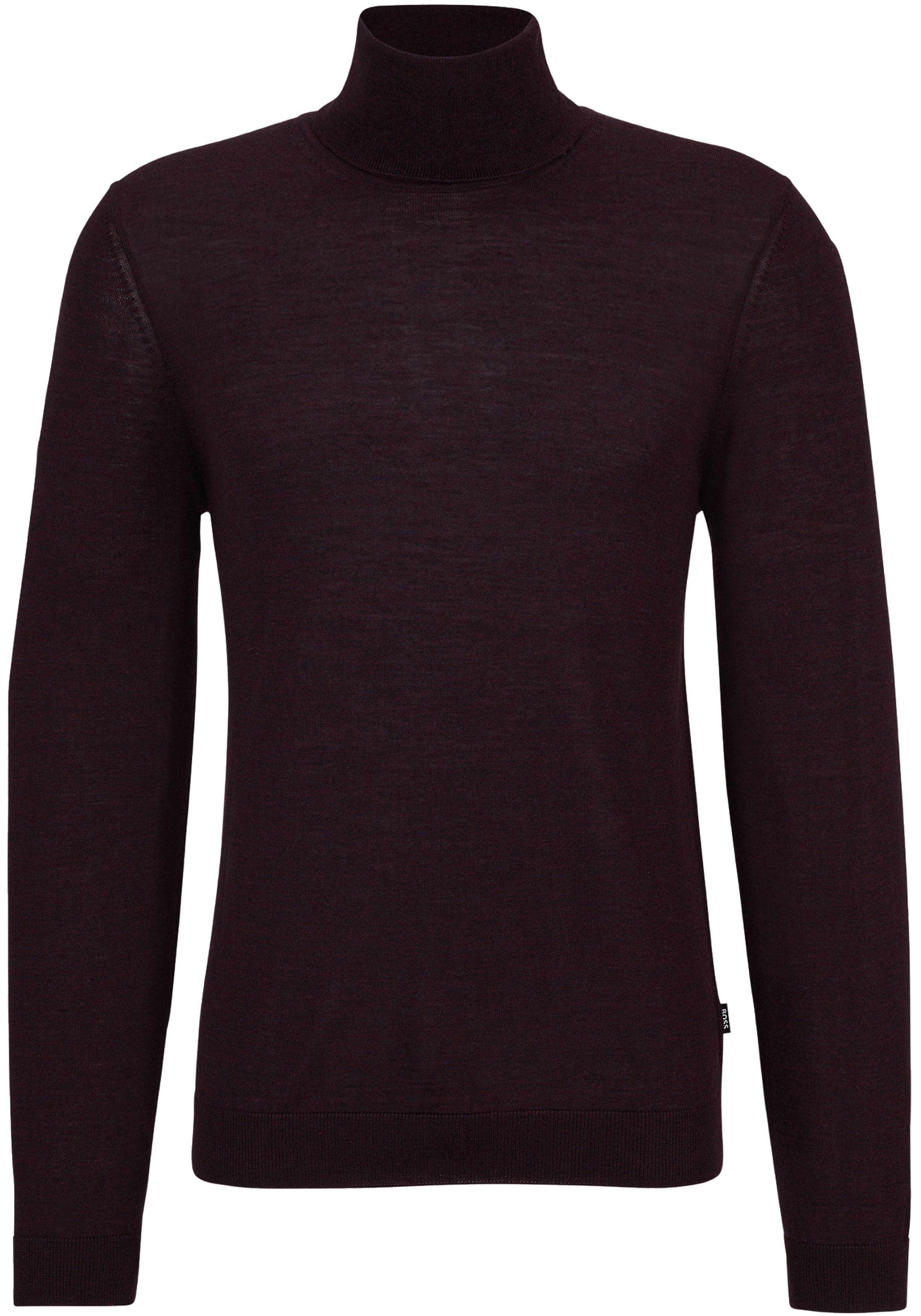 BOSS Musso slim fit trui wol, heren coltrui, rood