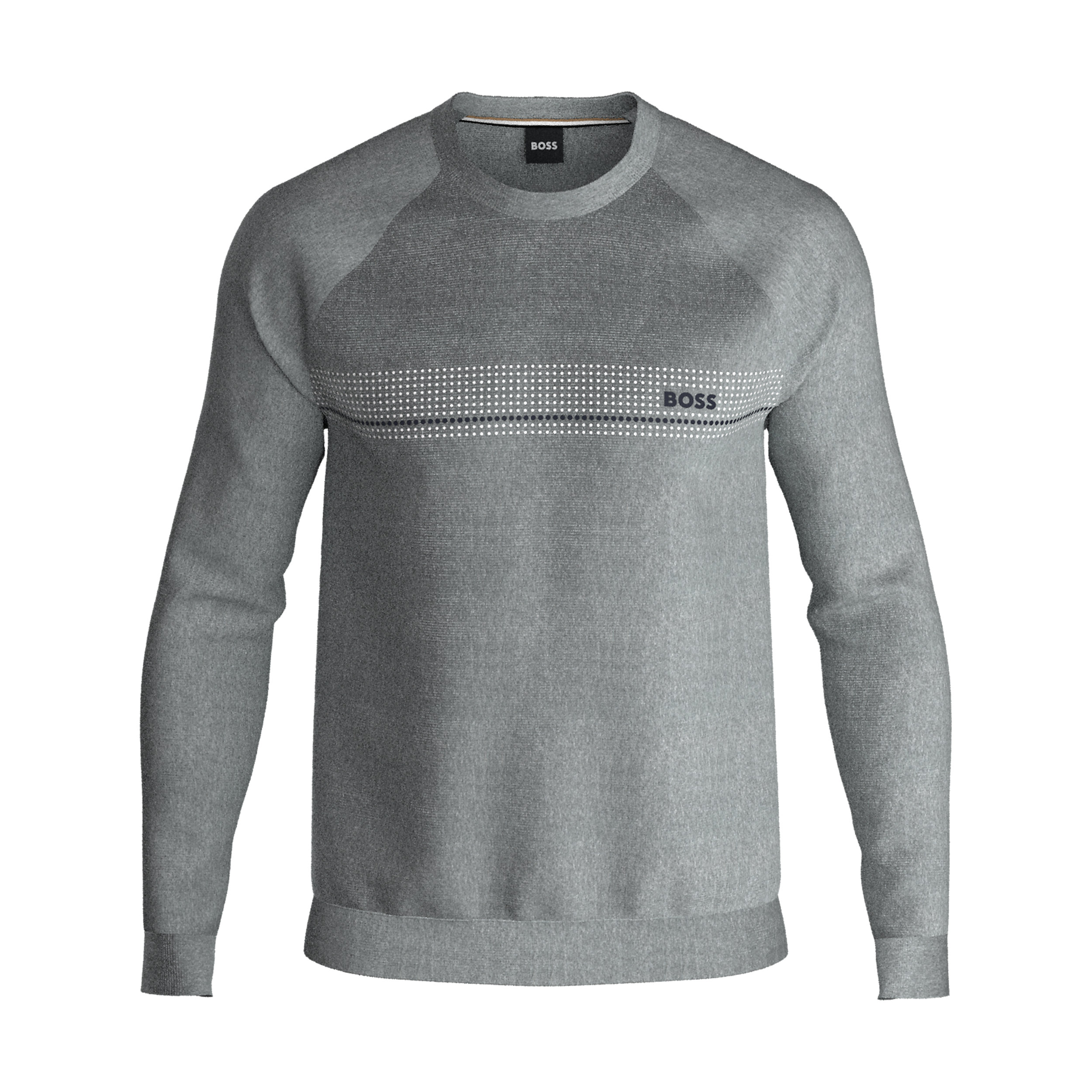 BOSS Authentic sweatshirt, heren lounge trui, middengrijs