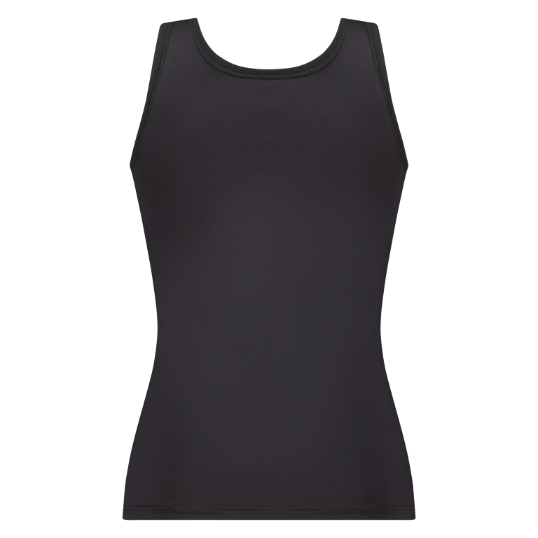 RJ Bodywear Pure Color dames extra comfort hemd (2-pack), zwart