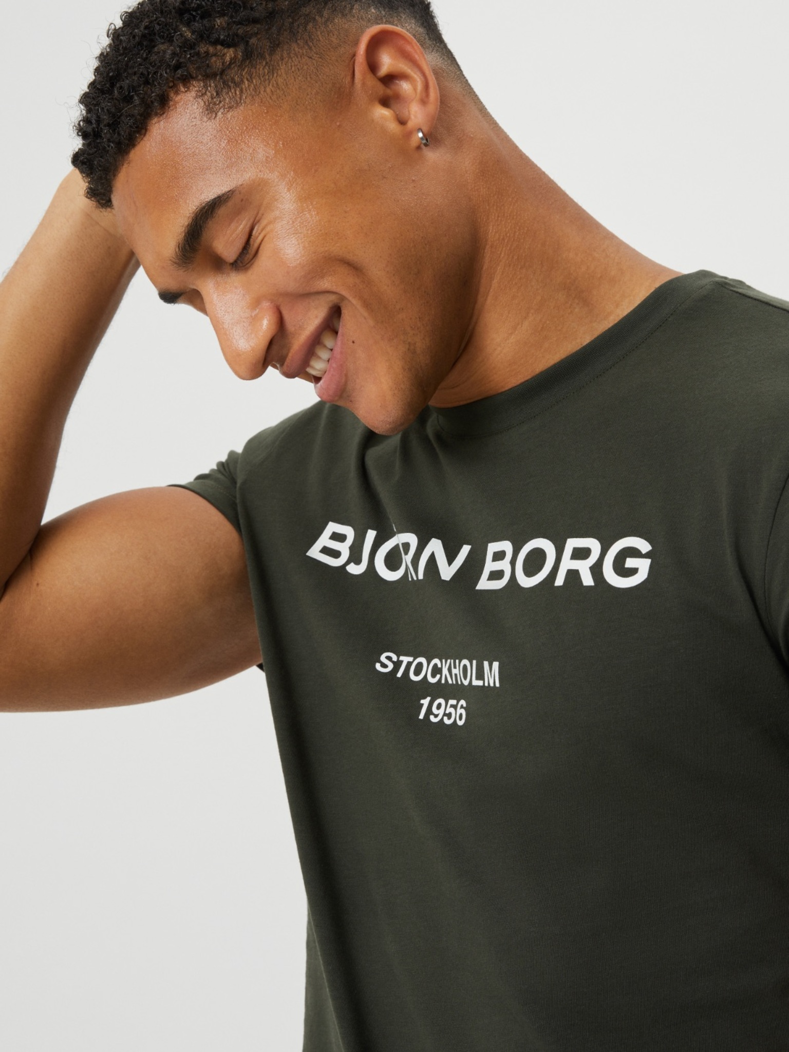 Bjorn Borg logo T-shirt, donkergroen