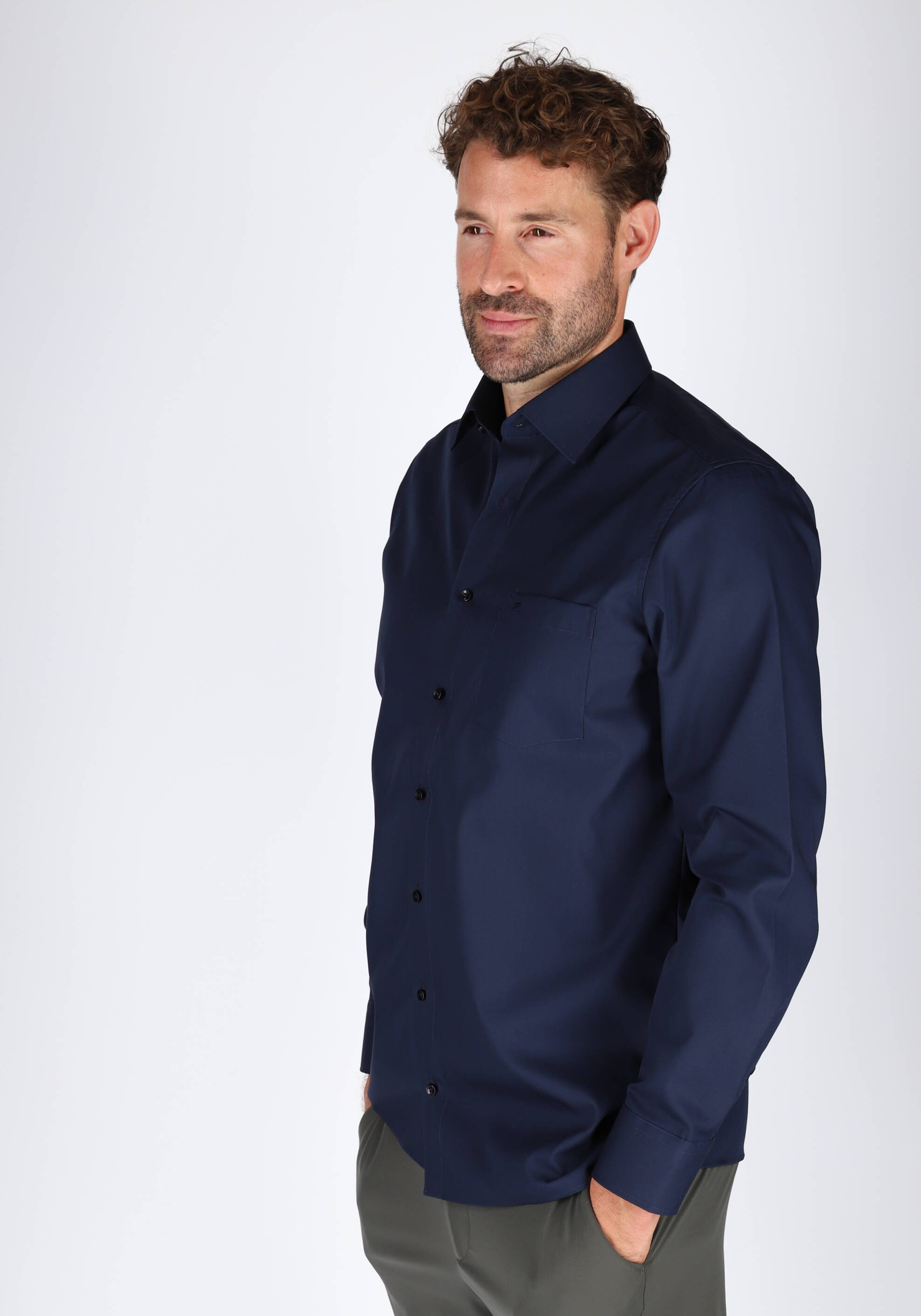 CASA MODA comfort fit overhemd, marine blauw