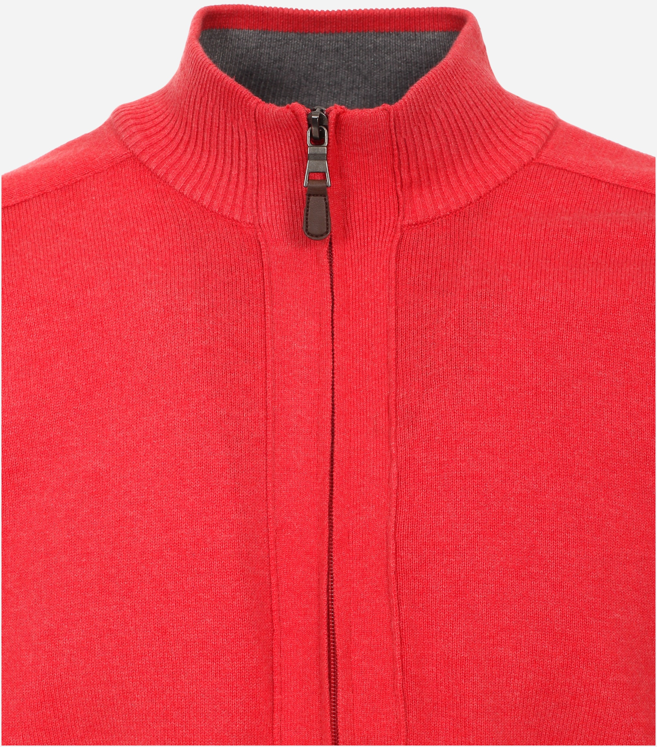Redmond heren vest katoen, opstaande kraag, rood (middeldik)