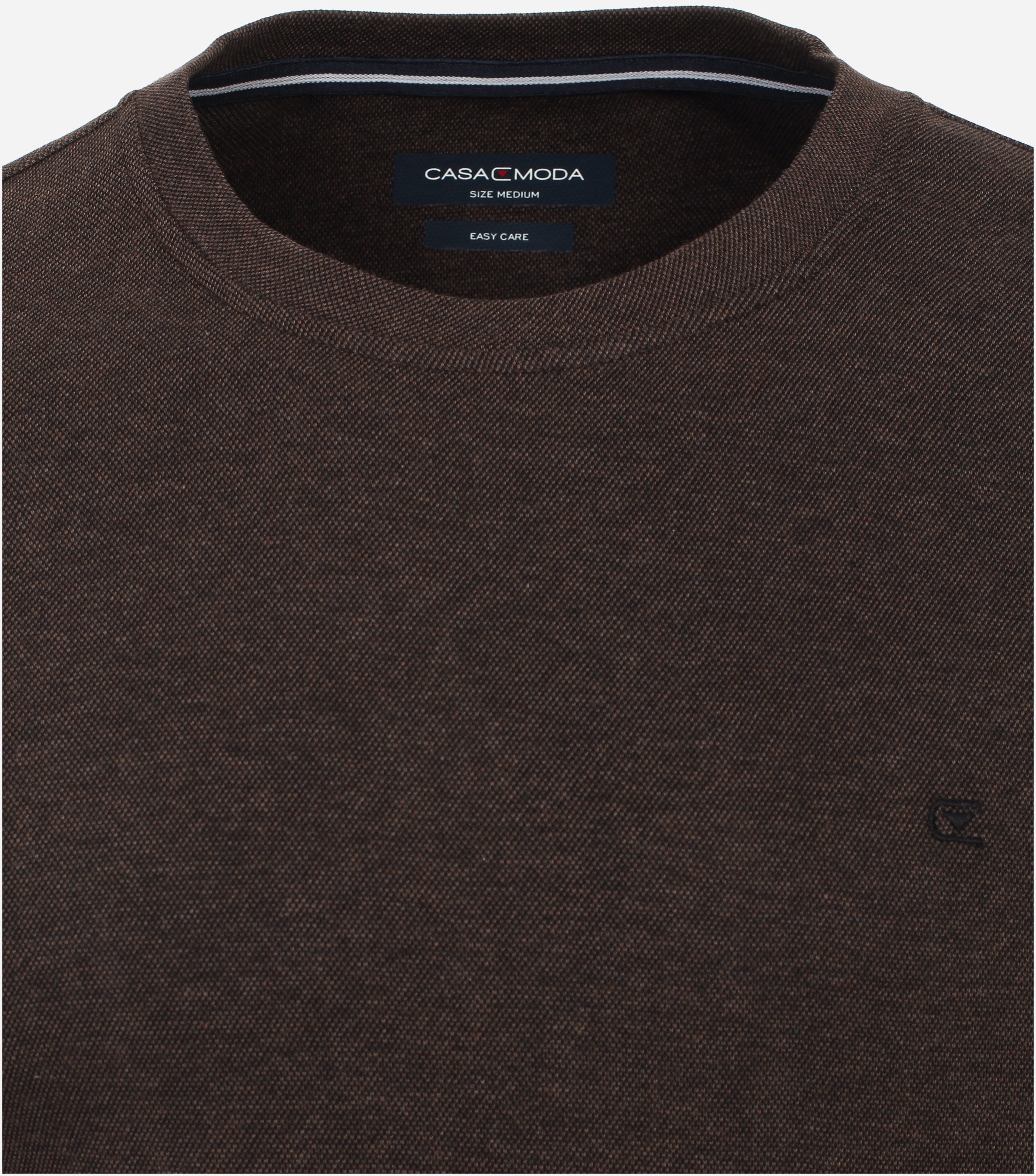 CASA MODA comfort fit T-shirt lange mouw, beige dessin