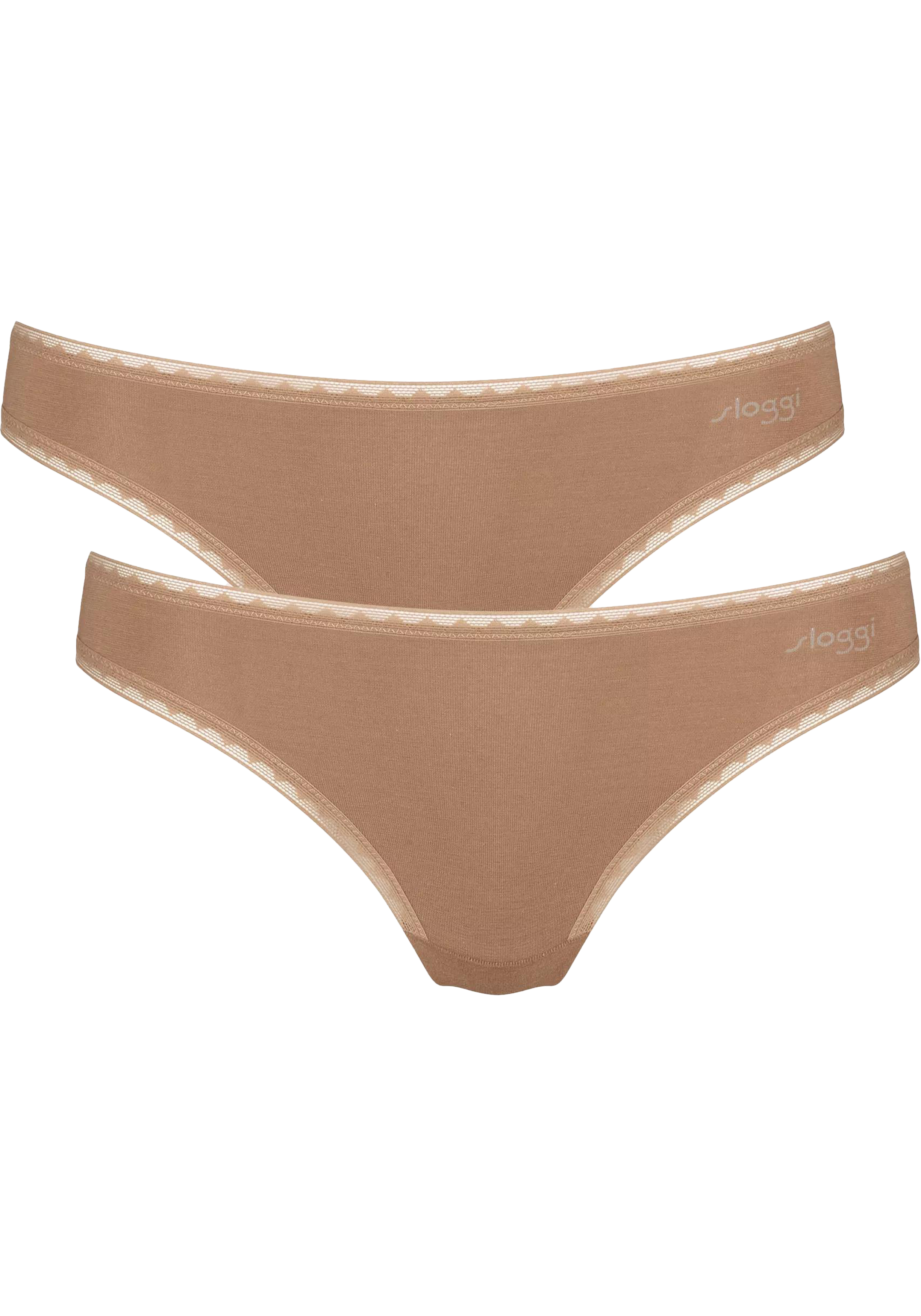 Sloggi Women GO Brazil (2-pack), dames slip, bruin