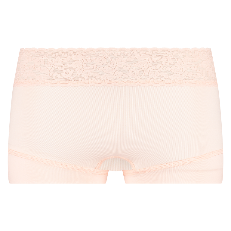 RJ Bodywear Pure Color dames kant short (1-pack), perzik