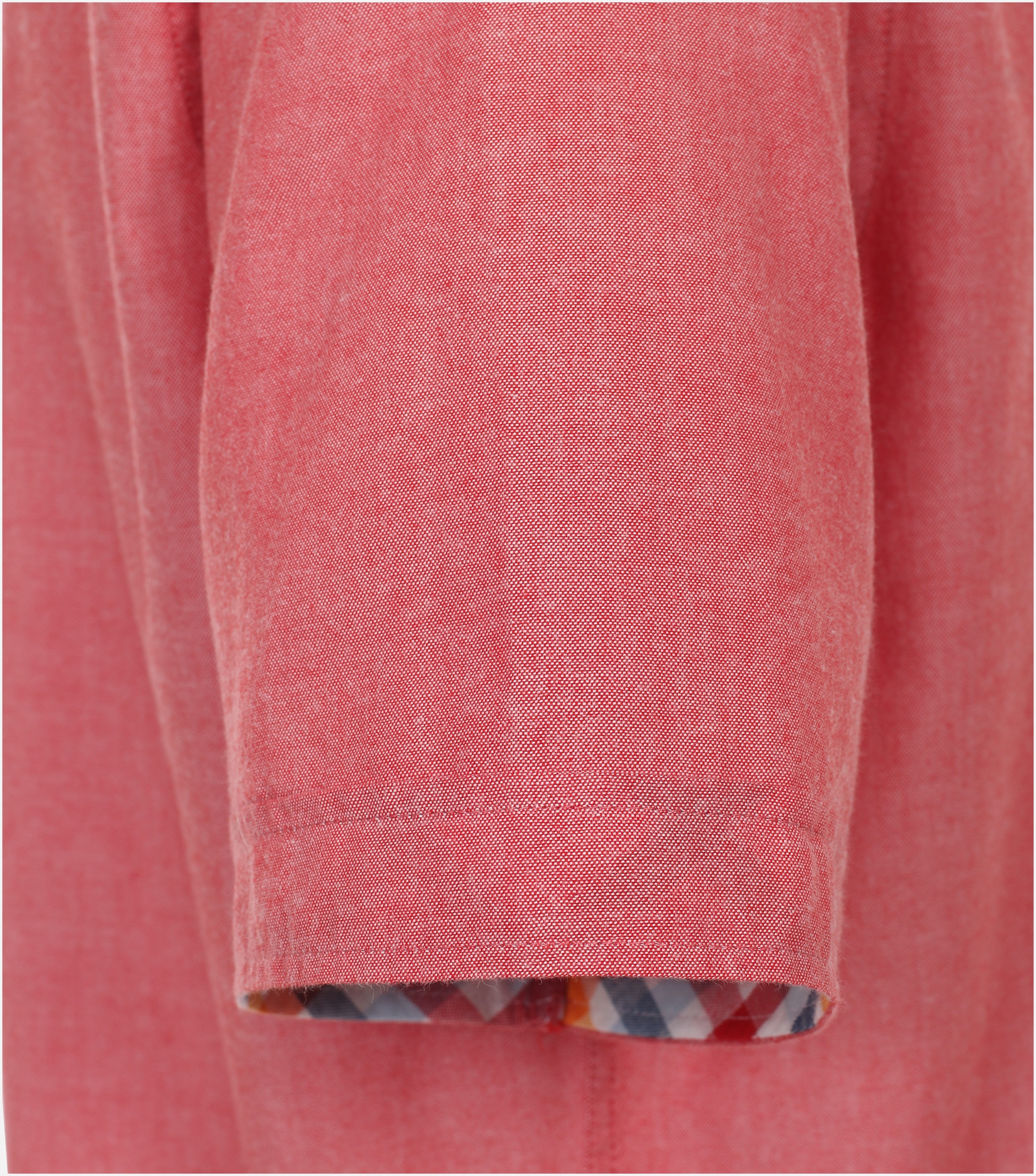 Redmond modern fit overhemd, korte mouw, popeline, rood