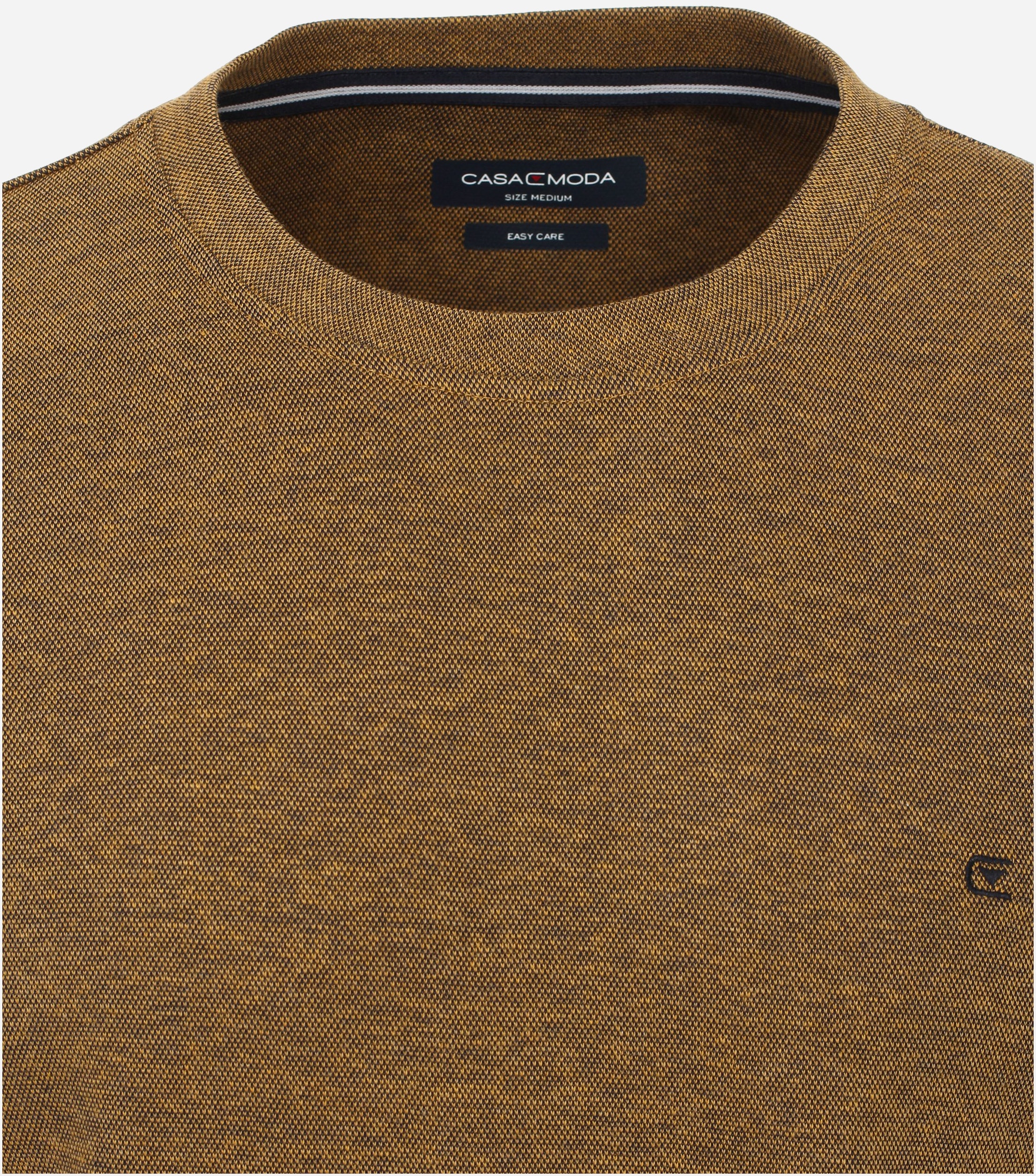 CASA MODA comfort fit T-shirt lange mouw, geel dessin